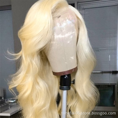 wholesale 613 cuticle aligned hair lace wigs honey blonde human hair wig pelucas wigs human hair lace front brazilian